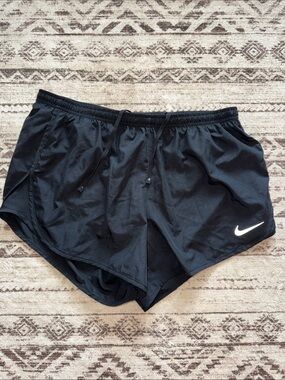 Nike Black Running Shorts with White Swoosh